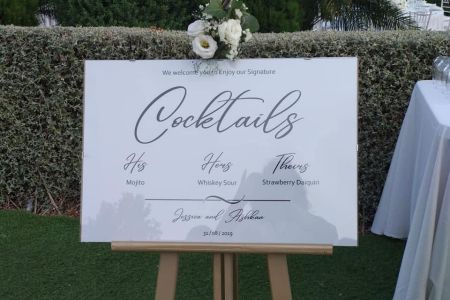 Bespoke Wedding signs by Nerja Bride