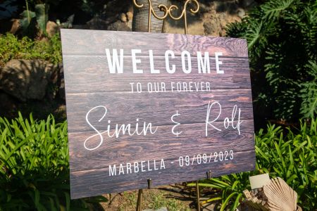 Bespoke Wedding signs by Nerja Bride