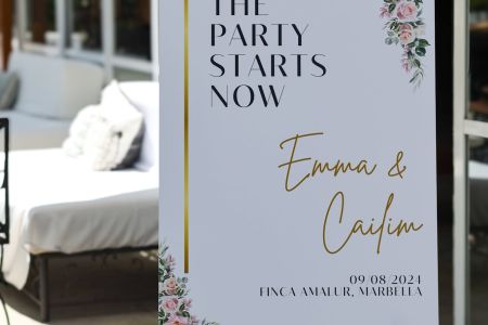 Bespoke Wedding signs by Nerja Bride