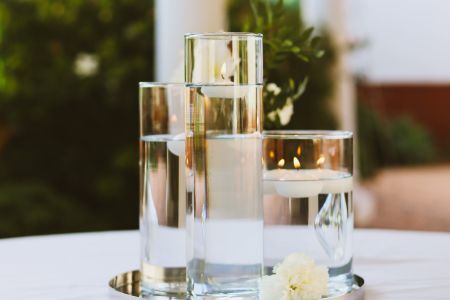 Candle decoration at a wedding