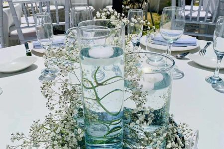 Candle decoration for wedding tables